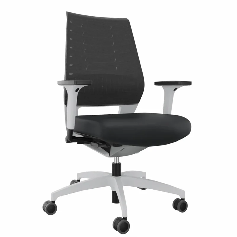 Ergonomischer Bürostuhl Dauphin X-CODE XC 5380 - Rücken Graphitgrau - Gestell Weiß