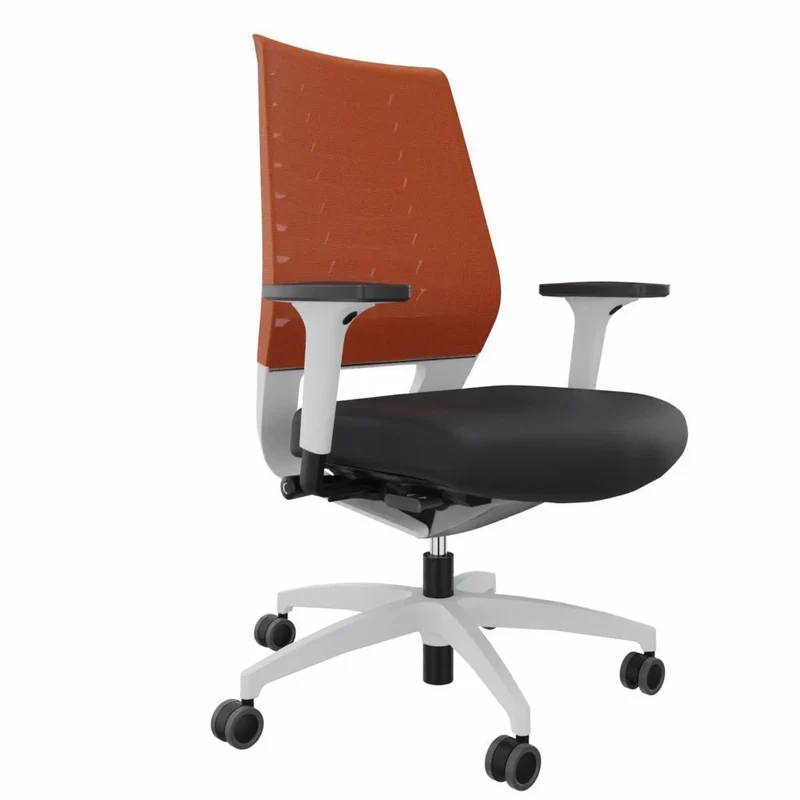 Ergonomischer Bürostuhl Dauphin X-CODE XC 5380 - WEIß - farbige Rücken