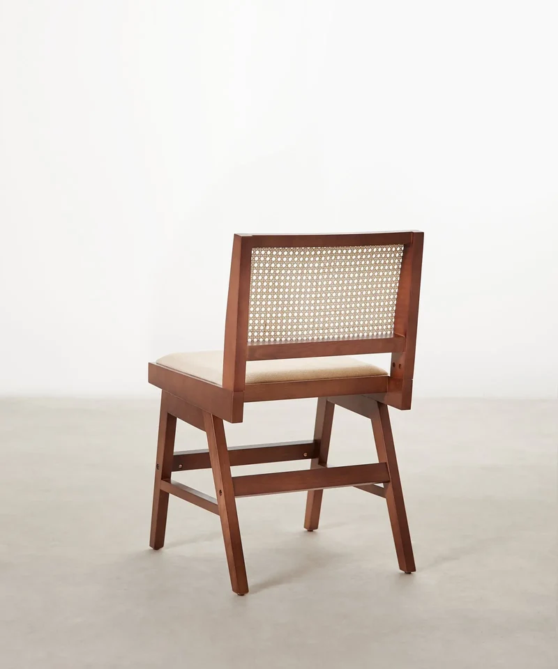 Silla de Comedor en Madera Tapizada Pauline