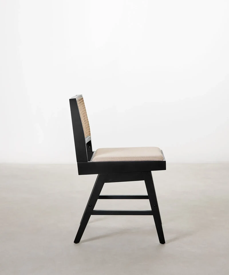 Silla de Comedor en Madera Tapizada Pauline