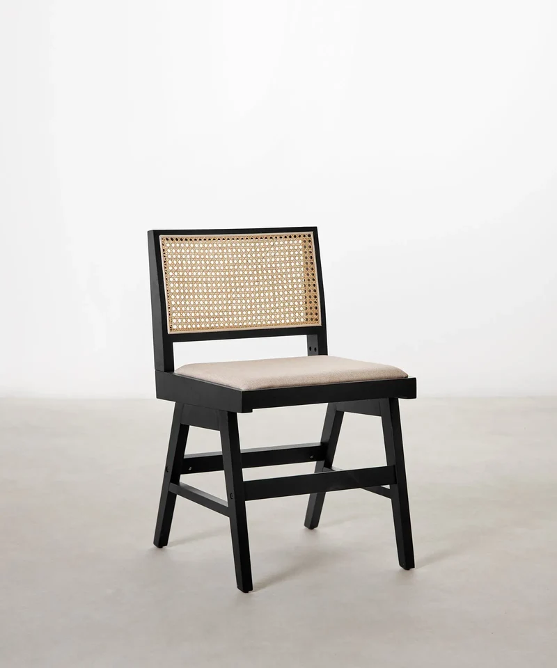 Silla de Comedor en Madera Tapizada Pauline