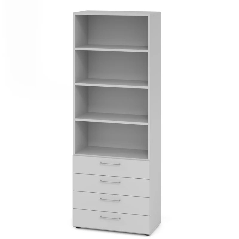 Hammerbacher Schubkasten-Schrank Serie 9, Kombischrank 6 OH, 4 Schübe, 4 Fach, 80 x 215,6 x 42cm(B/H/T)
