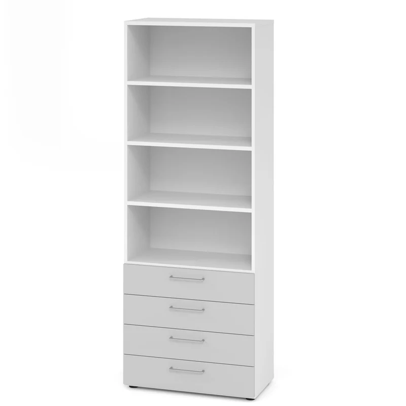 Hammerbacher Schubkasten-Schrank Serie 9, Kombischrank 6 OH, 4 Schübe, 4 Fach, 80 x 215,6 x 42cm(B/H/T)