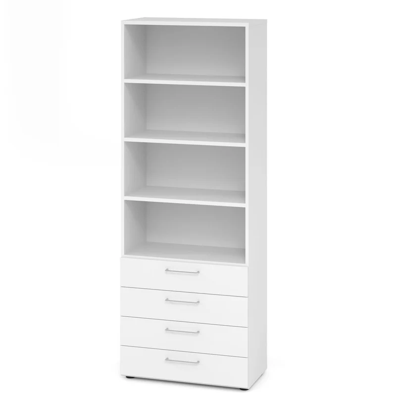 Hammerbacher Schubkasten-Schrank Serie 9, Kombischrank 6 OH, 4 Schübe, 4 Fach, 80 x 215,6 x 42cm(B/H/T)