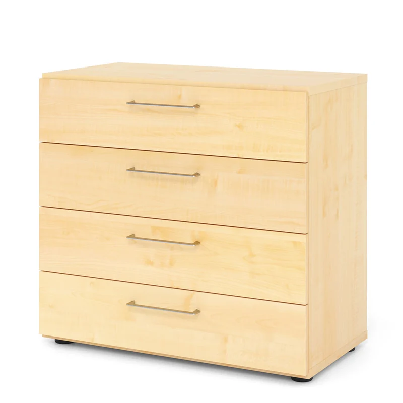 Hammerbacher Schubkasten-Schrank Serie 9, Schubladen 2 OH, 4 Schübe, 80 x 74,8 x 42cm(B/H/T)