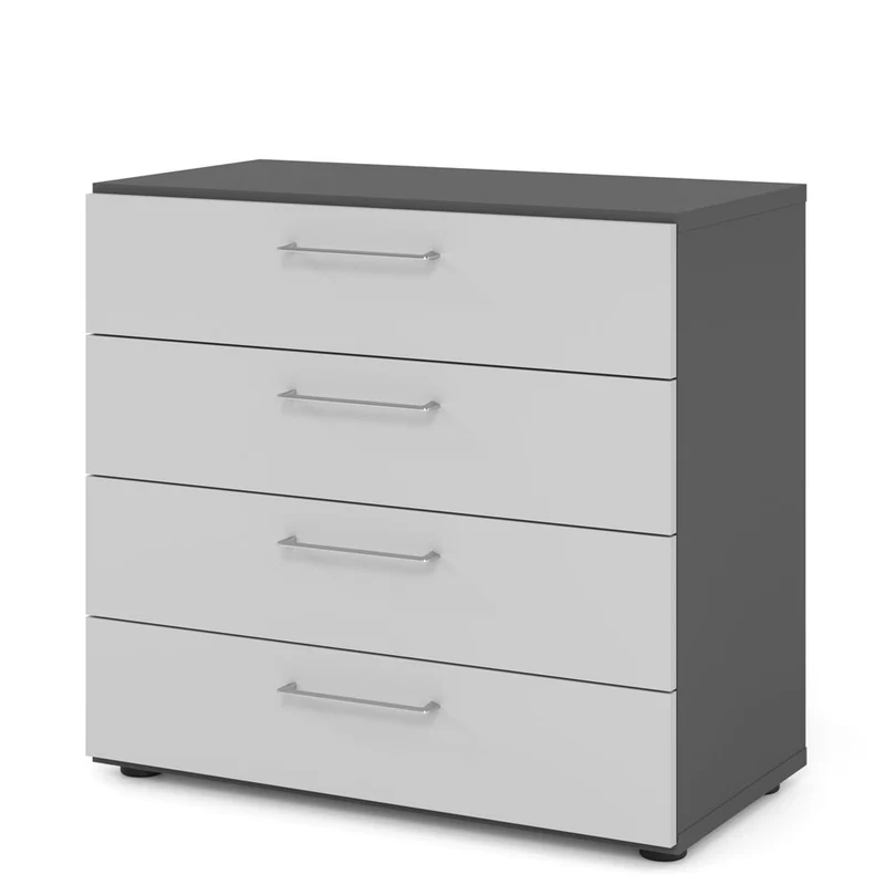 Hammerbacher Schubkasten-Schrank Serie 9, Schubladen 2 OH, 4 Schübe, 80 x 74,8 x 42cm(B/H/T)