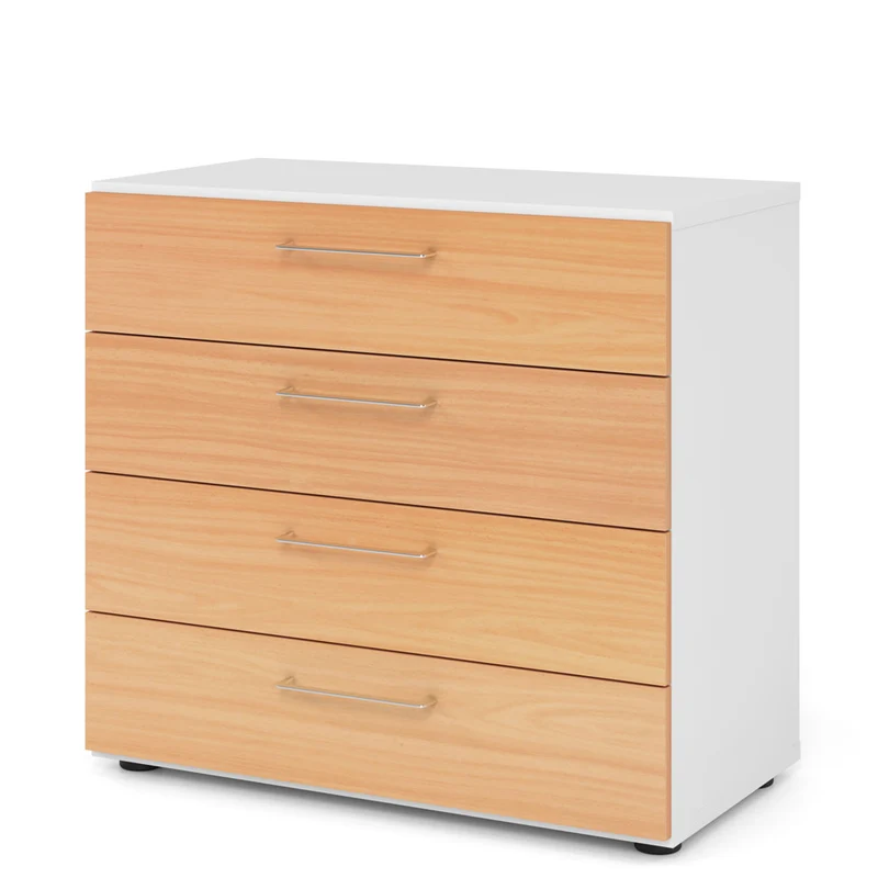 Hammerbacher Schubkasten-Schrank Serie 9, Schubladen 2 OH, 4 Schübe, 80 x 74,8 x 42cm(B/H/T)