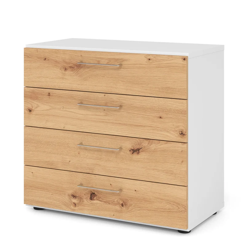 Hammerbacher Schubkasten-Schrank Serie 9, Schubladen 2 OH, 4 Schübe, 80 x 74,8 x 42cm(B/H/T)