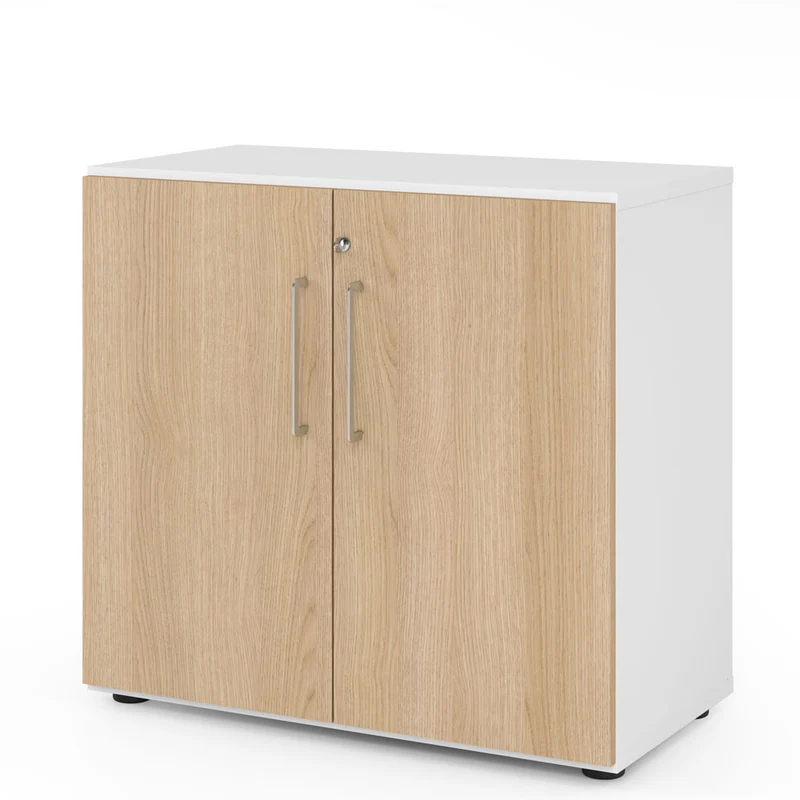 Hammerbacher Aktenschrank Serie 9, Büroschrank 2 OH, Abschließbar, 80 x 74,8 x 42cm(B/H/T)
