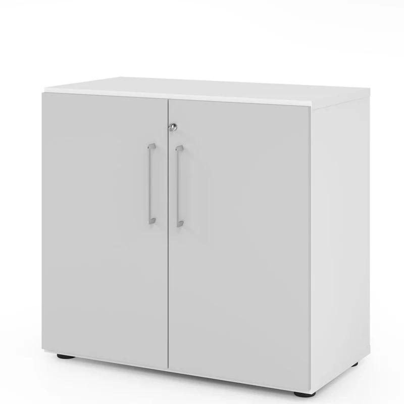 Hammerbacher Aktenschrank Serie 9, Büroschrank 2 OH, Abschließbar, 80 x 74,8 x 42cm(B/H/T)