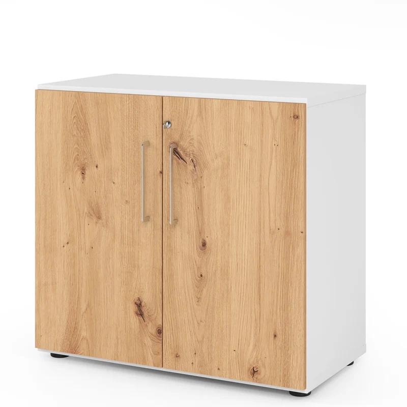 Hammerbacher Aktenschrank Serie 9, Büroschrank 2 OH, Abschließbar, 80 x 74,8 x 42cm(B/H/T)