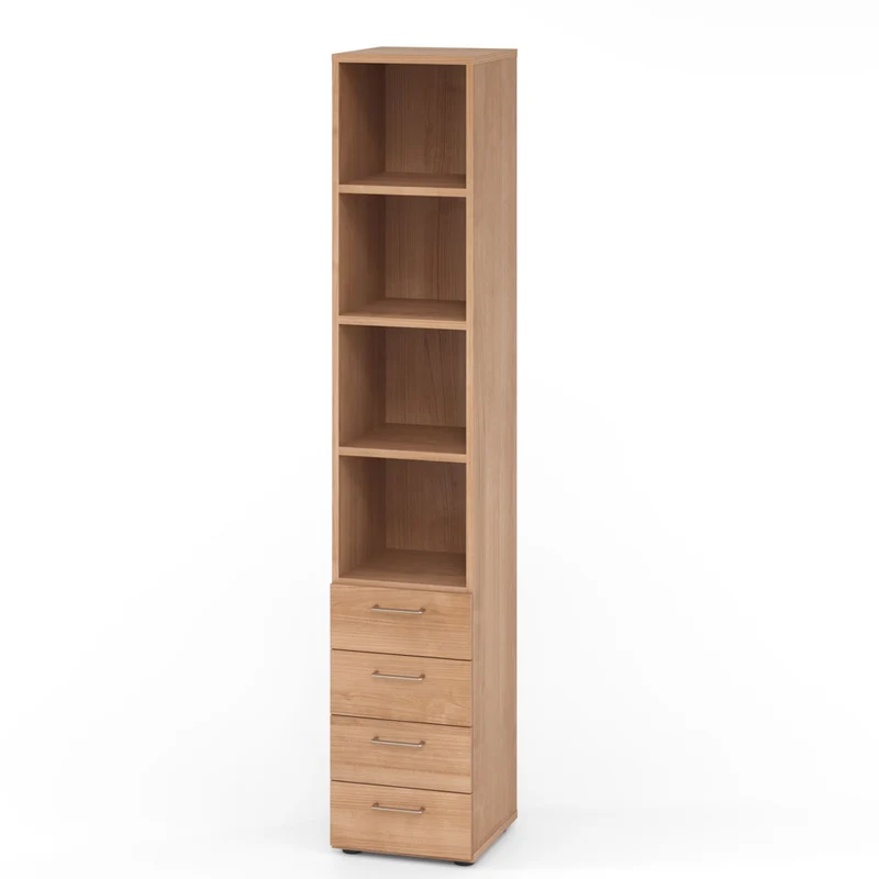 Hammerbacher Schubkasten-Schrank Serie 9, Kombischrank 6 OH, 4 Schübe, 4 Fach 40 x 215,6 x 42cm(B/H/T)