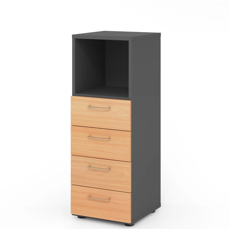 Hammerbacher Schubkasten-Schrank Serie 9, 3 OH, 4 Schübe, 1 Fach 44 x 110 x 42cm(B/H/T)