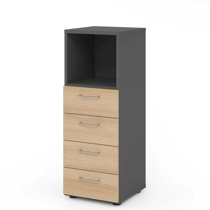 Hammerbacher Schubkasten-Schrank Serie 9, 3 OH, 4 Schübe, 1 Fach 44 x 110 x 42cm(B/H/T)