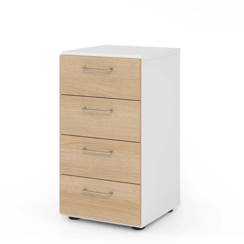 Hammerbacher Kommode Serie 9, Schaubladenschrank 2 OH, 4 Schübe, 40 x 74,8 x 42cm(B/H/T)