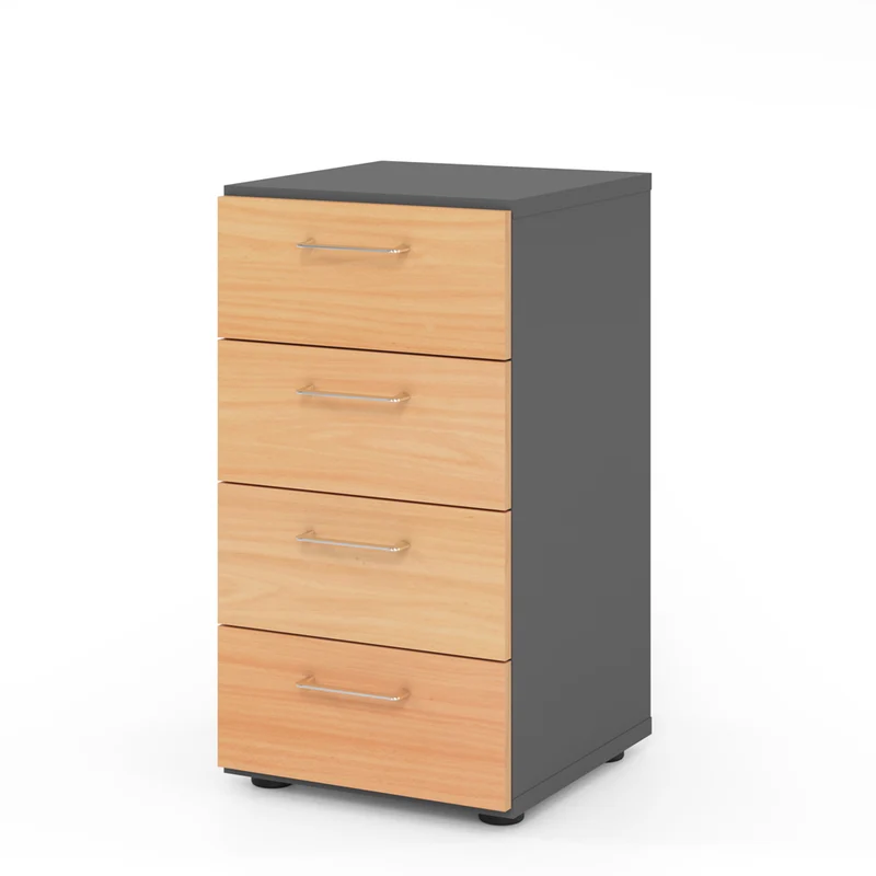 Hammerbacher Kommode Serie 9, Schaubladenschrank 2 OH, 4 Schübe, 40 x 74,8 x 42cm(B/H/T)
