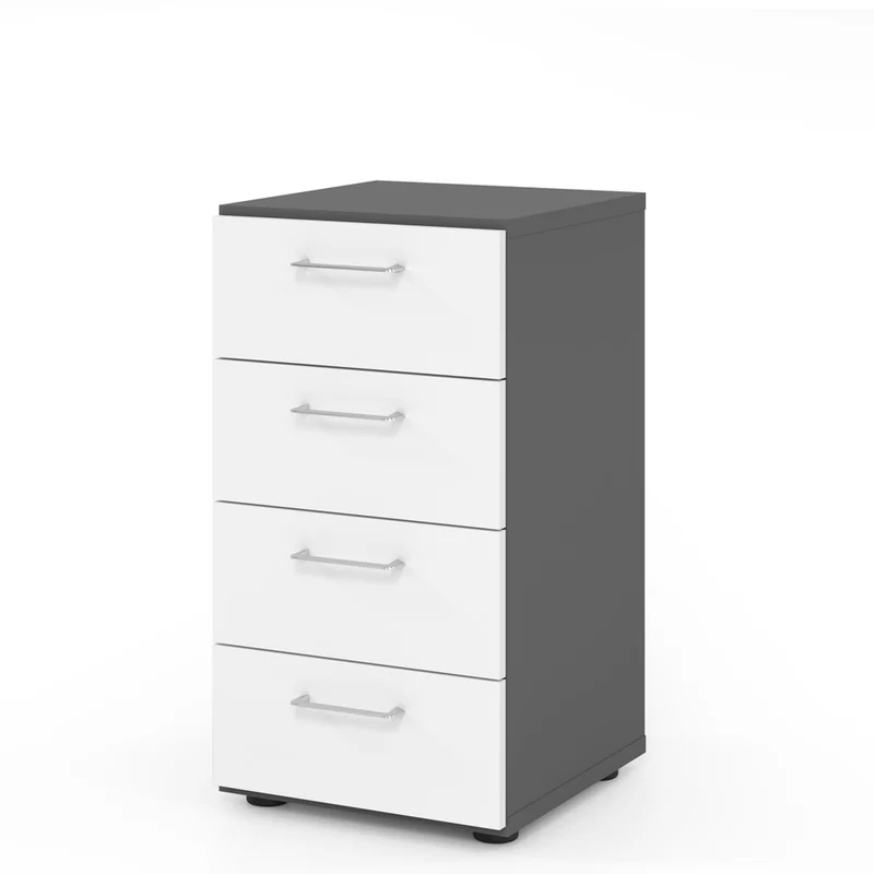 Hammerbacher Kommode Serie 9, Schaubladenschrank 2 OH, 4 Schübe, 40 x 74,8 x 42cm(B/H/T)