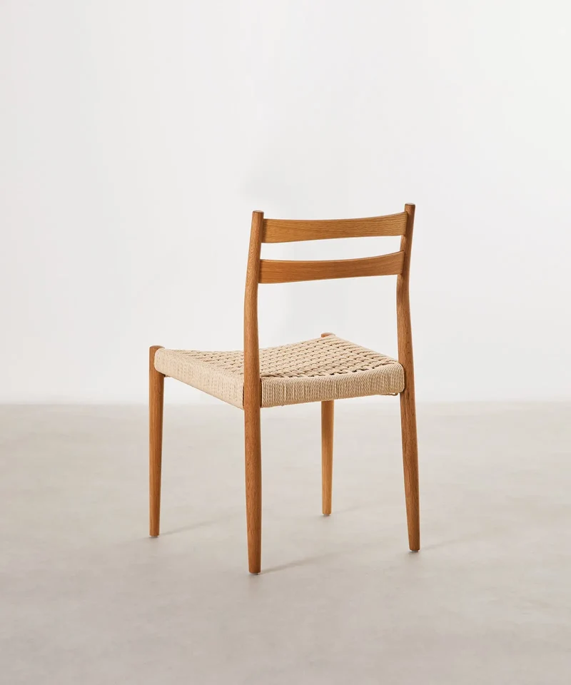 Silla de Comedor de Madera y Cuerda Trenzada Nona