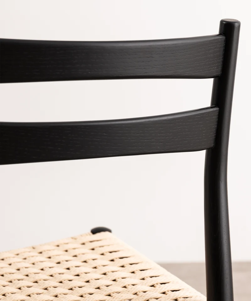 Silla de Comedor de Madera y Cuerda Trenzada Nona