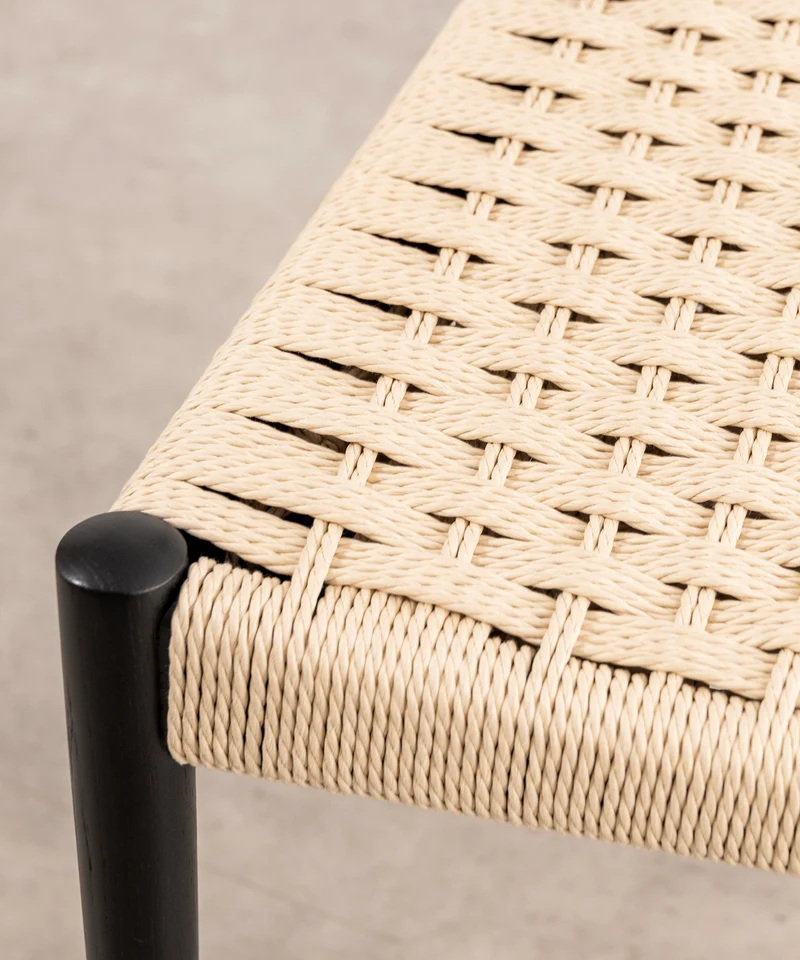 Silla de Comedor de Madera y Cuerda Trenzada Nona