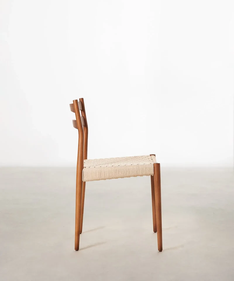 Silla de Comedor de Madera y Cuerda Trenzada Nona