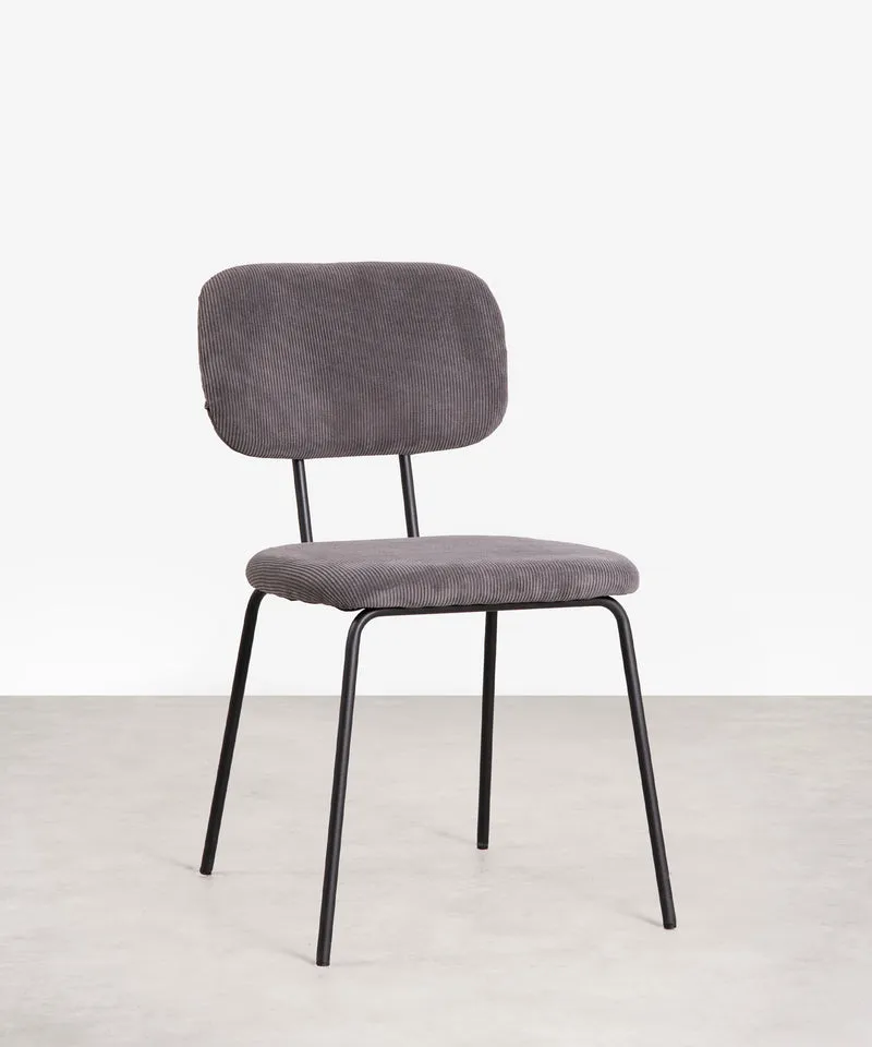 Silla de Comedor en Tela y Metal Jimena