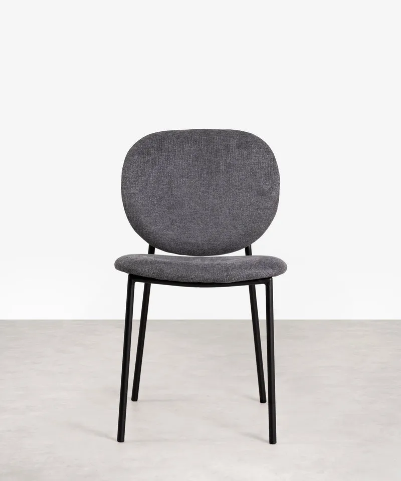 Silla de Comedor en Tela y Metal Maruchi