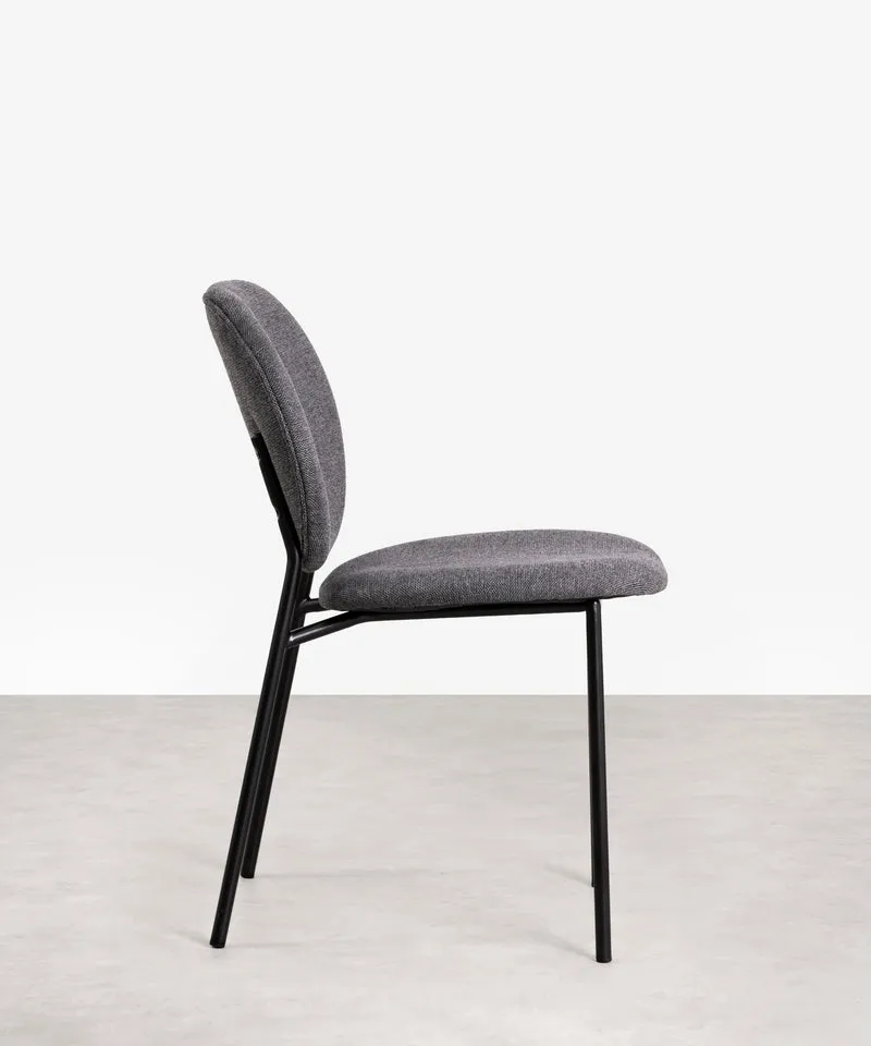 Silla de Comedor en Tela y Metal Maruchi