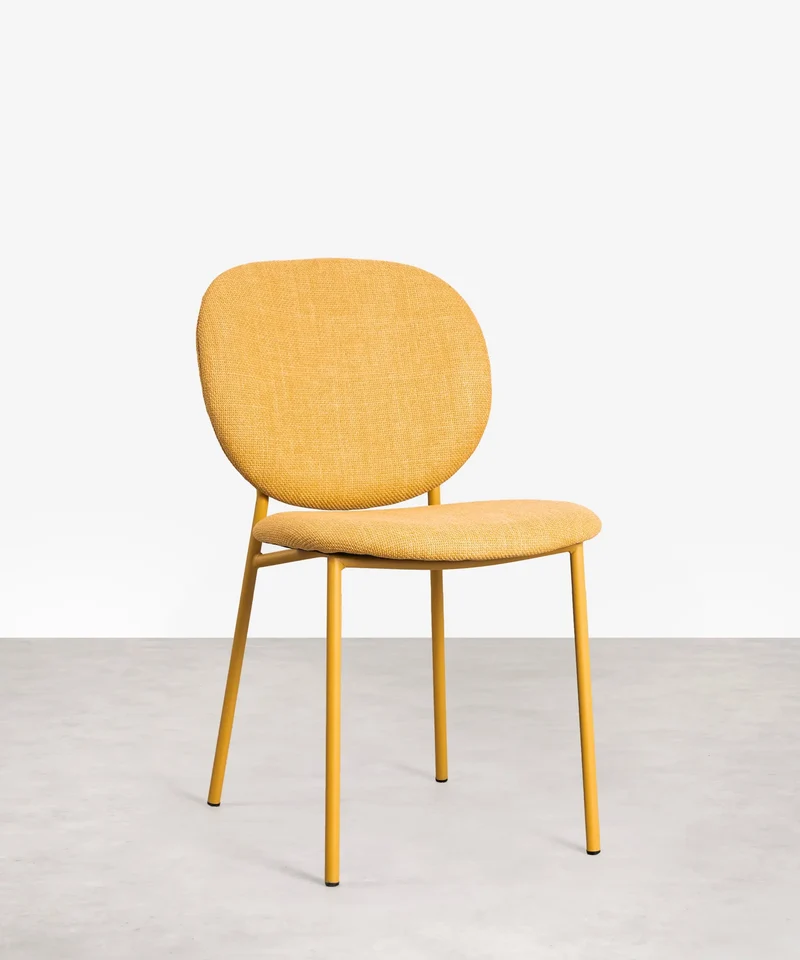 Silla de Comedor en Tela y Metal Maruchi