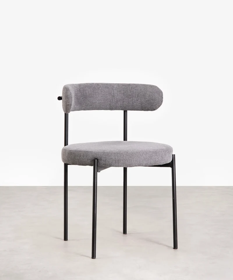Silla de Comedor en Tela y Metal Alexia