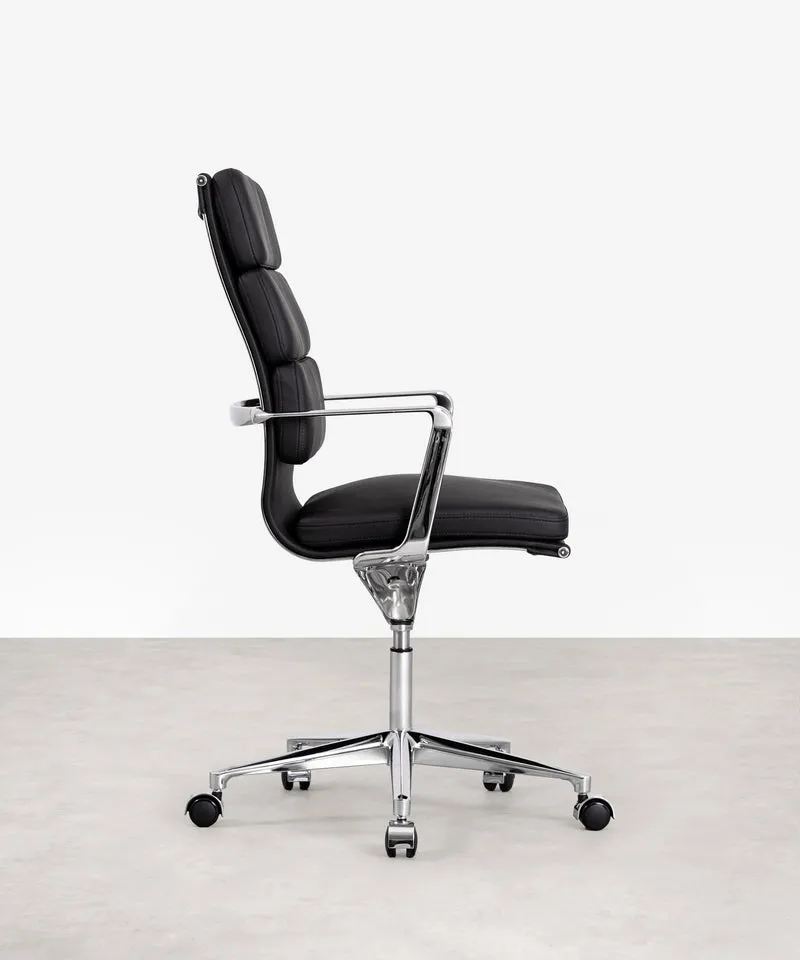 Silla de Oficina en Piel High Base Boston