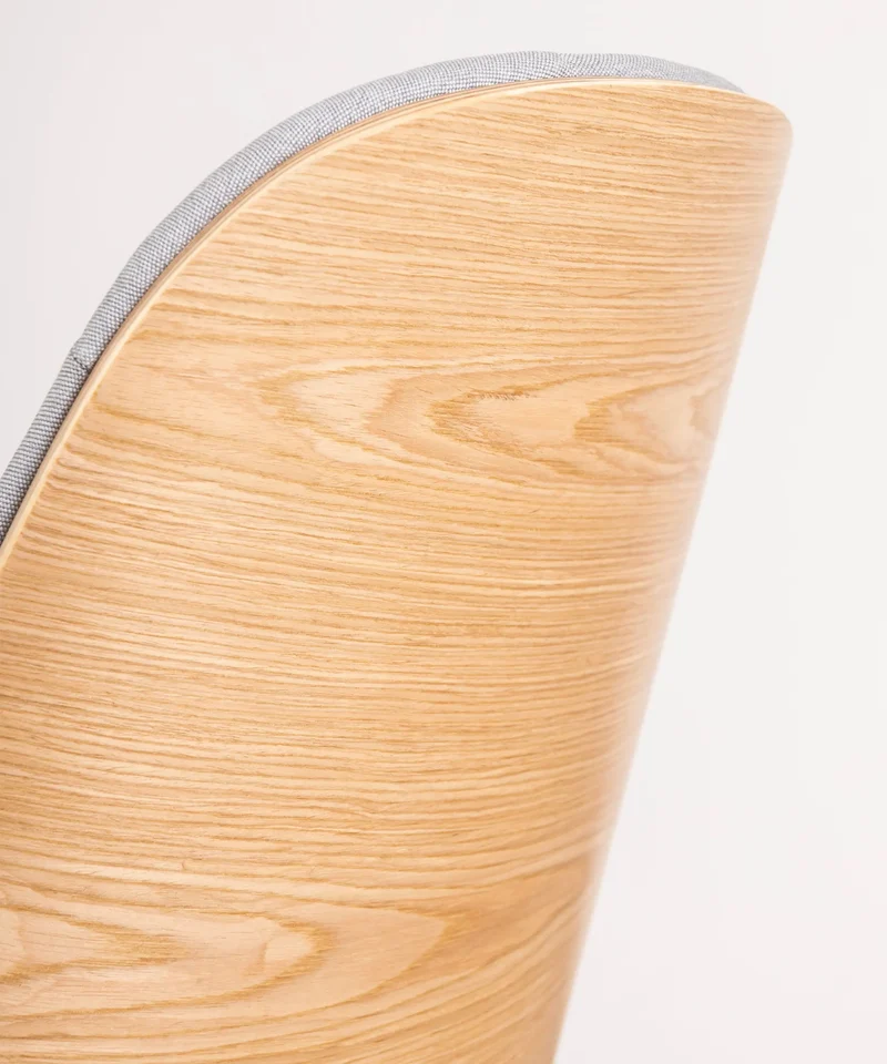 Sillón de Madera Tapizado en Tela y Lino con Reposapiés Benson