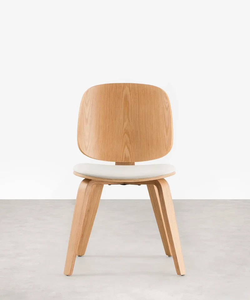 Silla de Comedor en Madera y Tapizada Anouk
