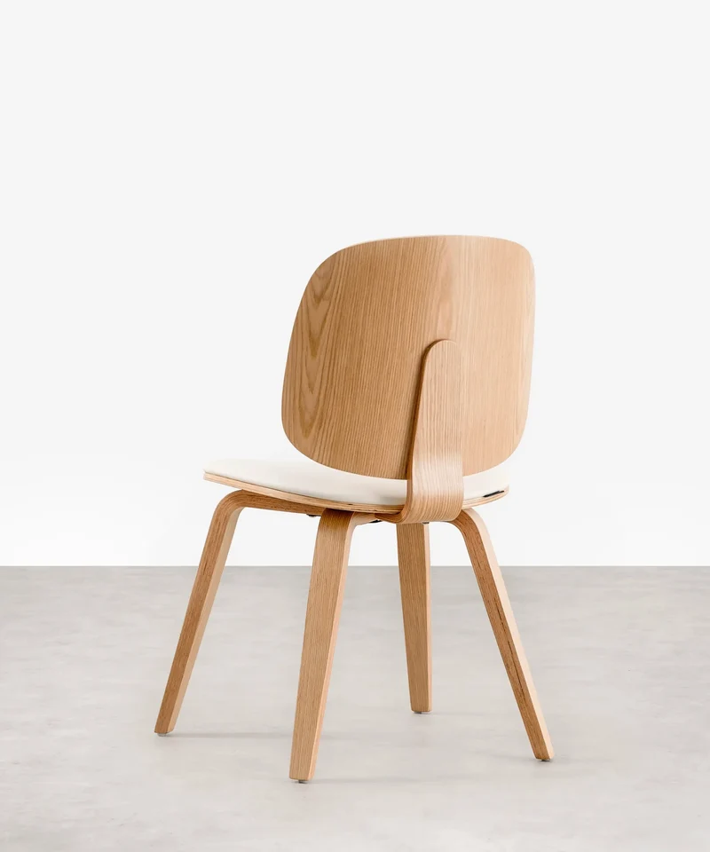 Silla de Comedor en Madera y Tapizada Anouk