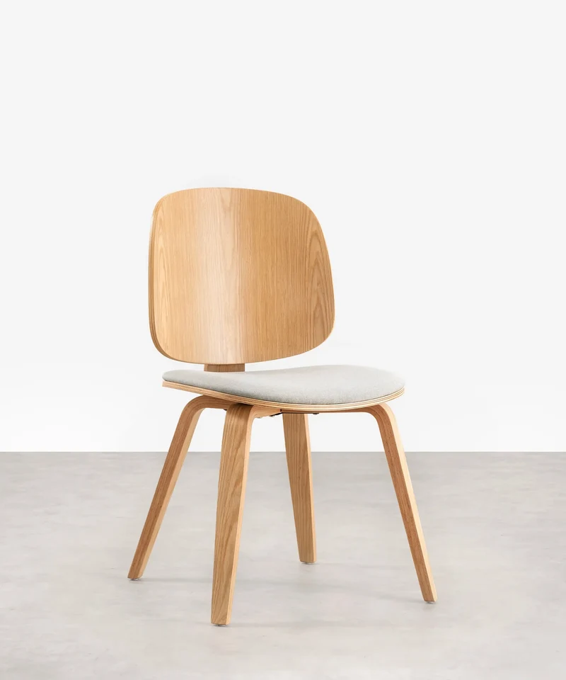 Silla de Comedor en Madera y Tapizada Anouk