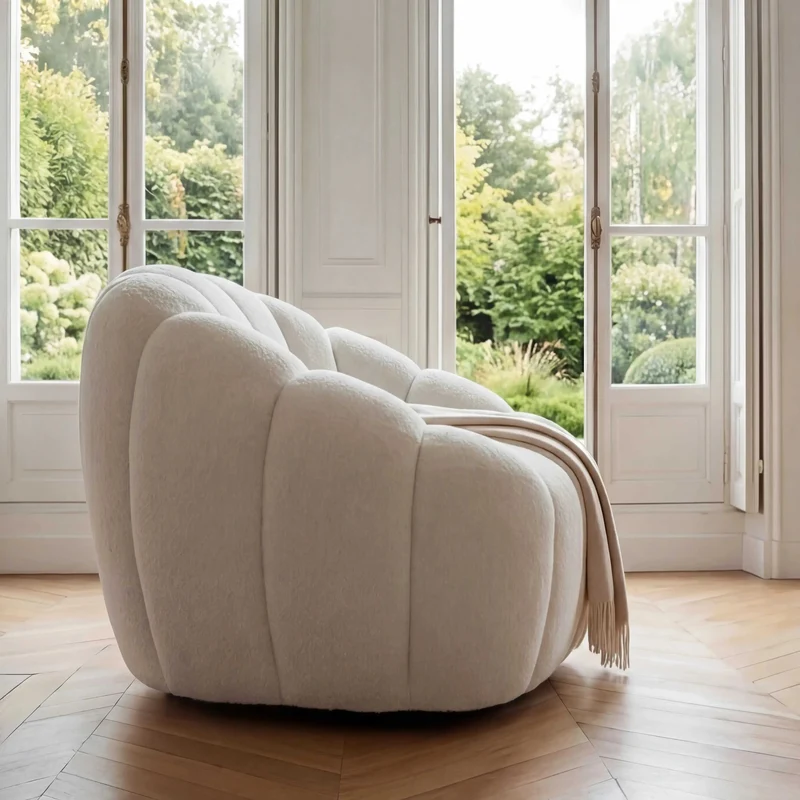 Drehsessel Emma, Stoff SG 300, breit und einladend