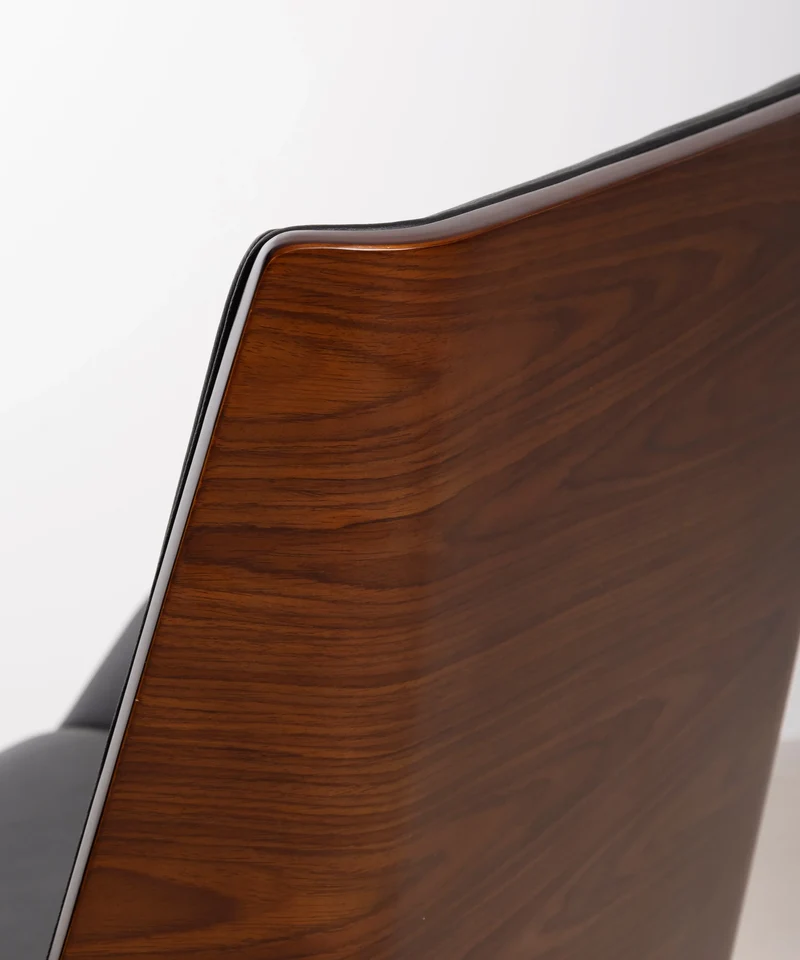 Silla de Escritorio de Polipiel y Madera Lyssa