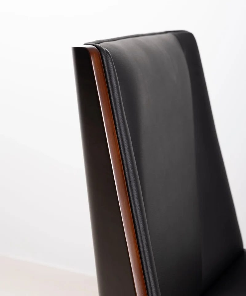 Silla de Escritorio de Polipiel y Madera Lyssa