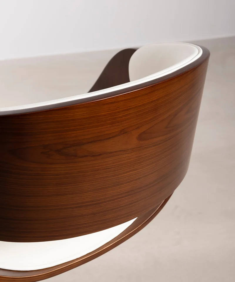 Silla de Escritorio de Polipiel y Madera Debbie
