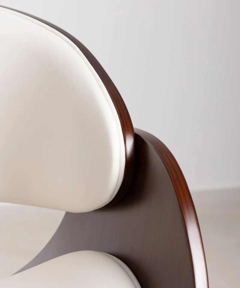 Silla de Escritorio de Polipiel y Madera Debbie