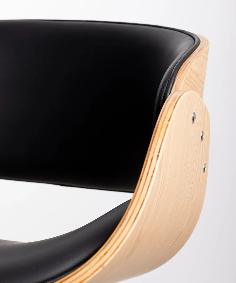 Silla de Escritorio de Polipiel y Madera Debbie