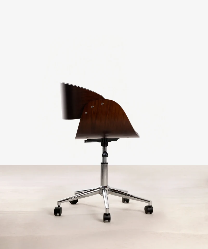 Silla de Escritorio de Polipiel y Madera Debbie