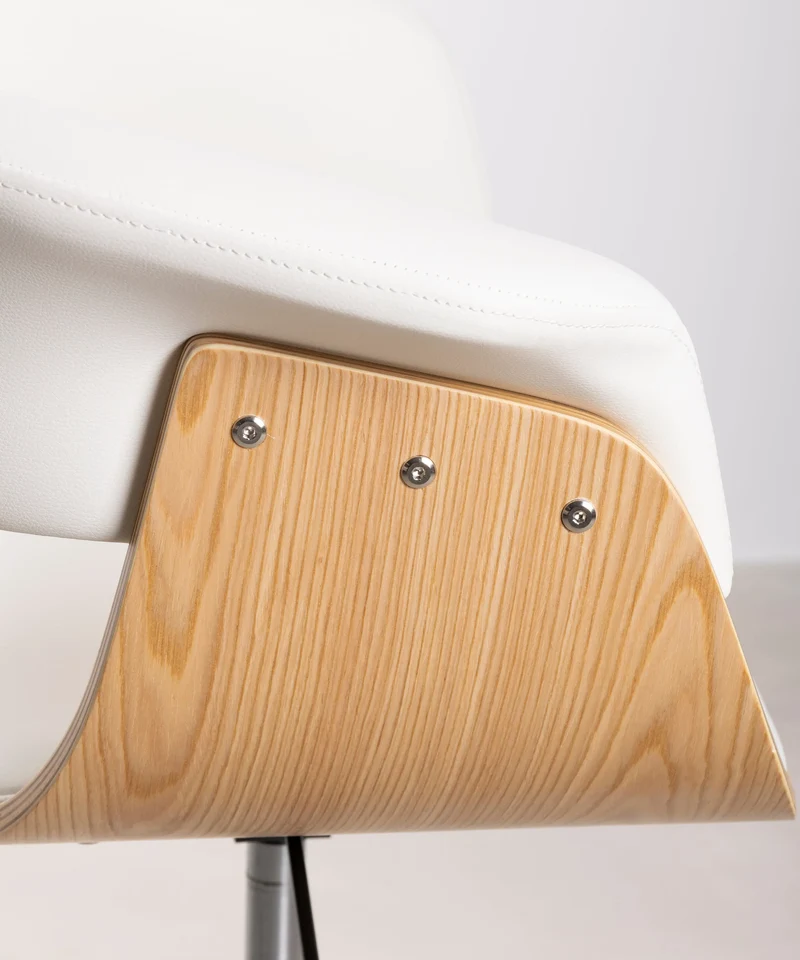 Silla de Escritorio de Polipiel y Madera Beckett
