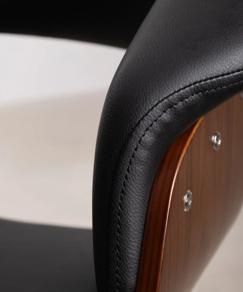 Silla de Escritorio de Polipiel y Madera Beckett