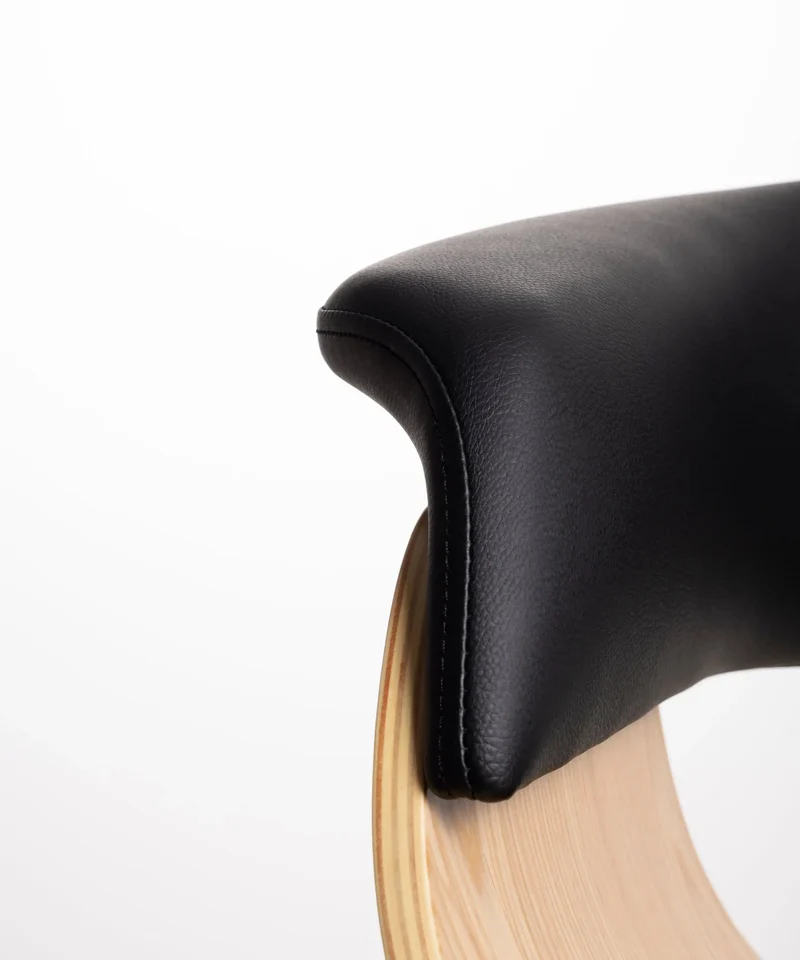 Silla de Escritorio de Polipiel y Madera Beckett
