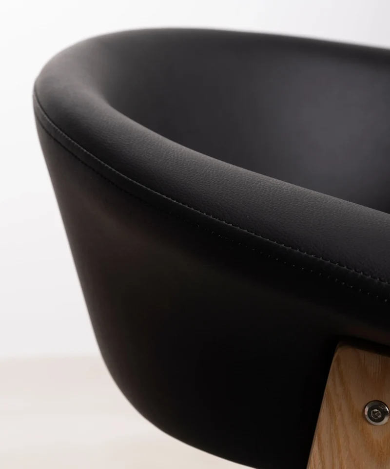 Silla de Escritorio de Polipiel y Madera Beckett