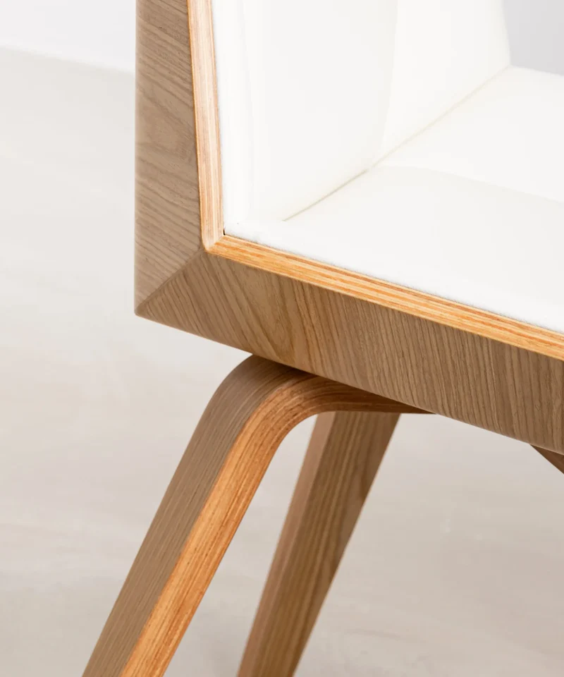 Silla de Comedor en Madera y Polipiel Lyssa