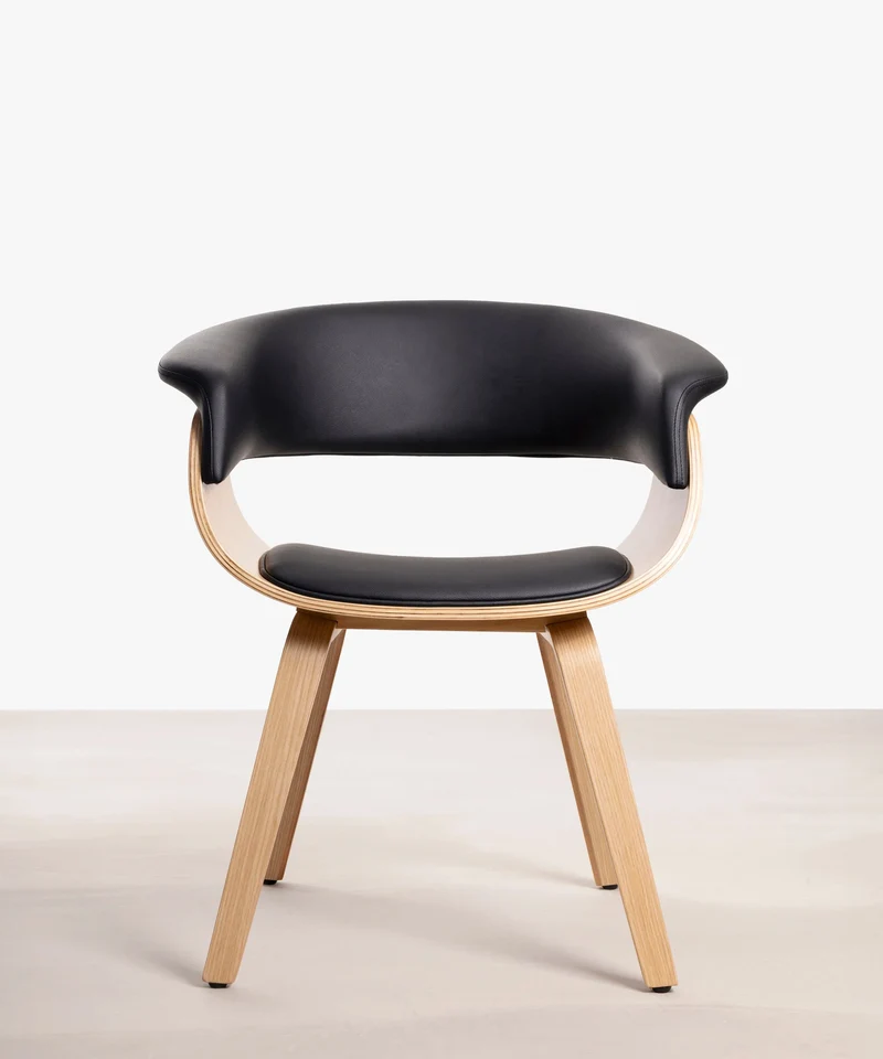 Silla de Comedor en Madera y Polipiel Beckett