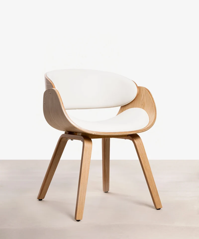Silla de Comedor en Madera y Polipiel Debbie