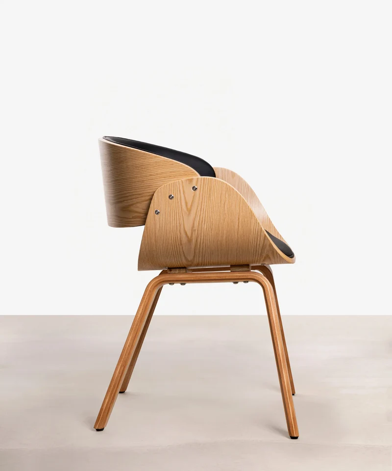 Silla de Comedor en Madera y Polipiel Debbie